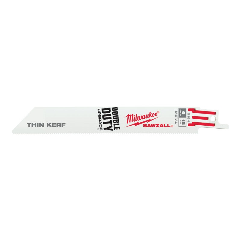 Milwaukee 6 in. L 18 TPI Bi-Metal Sawzall Blade 5 pk