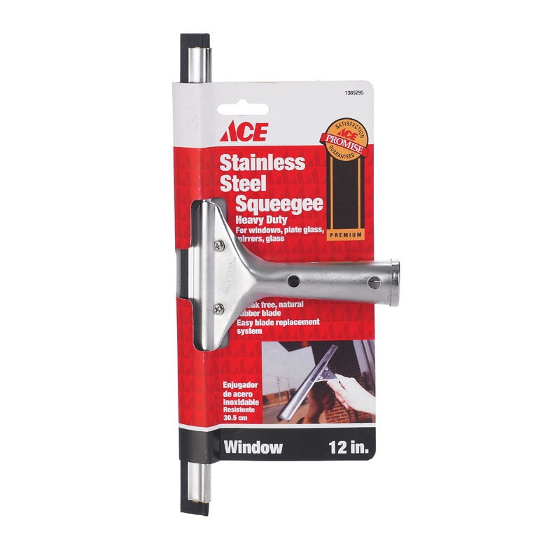 Ace 12 in. W Window Squeegee Stainless Steel