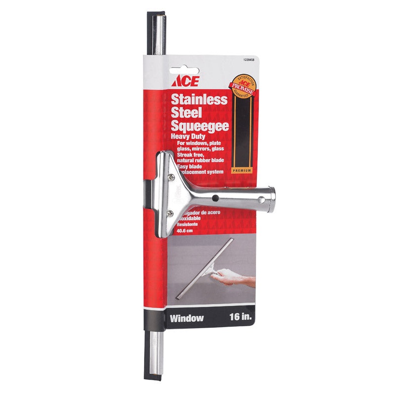 Ace 16 in. W Window Squeegee Stainless Steel