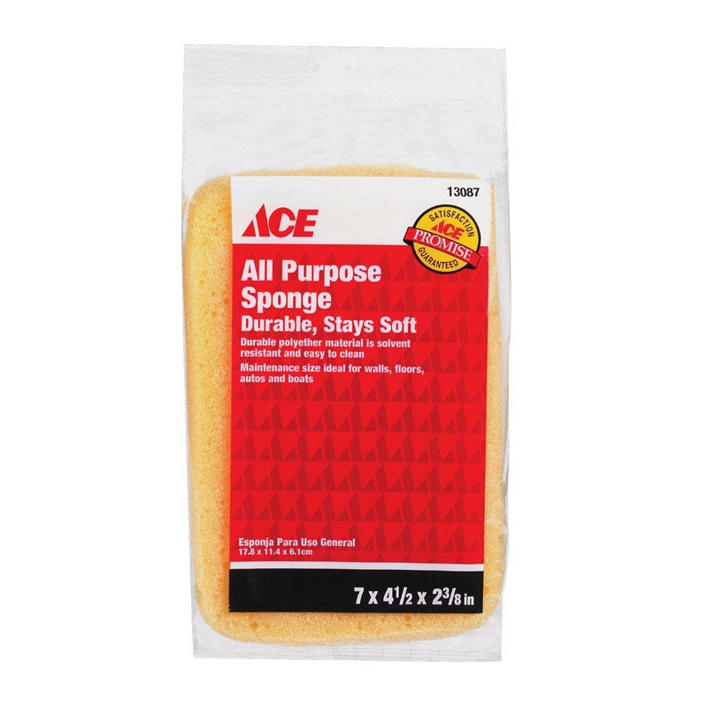 Ace Polyether Sponge 7 in. L x 4-1/2 in. W