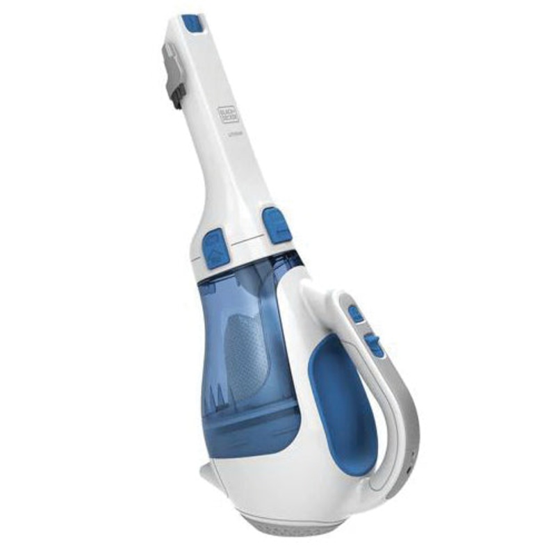 Black+Decker Bagless Hand Vac Cyclonic Blue and White