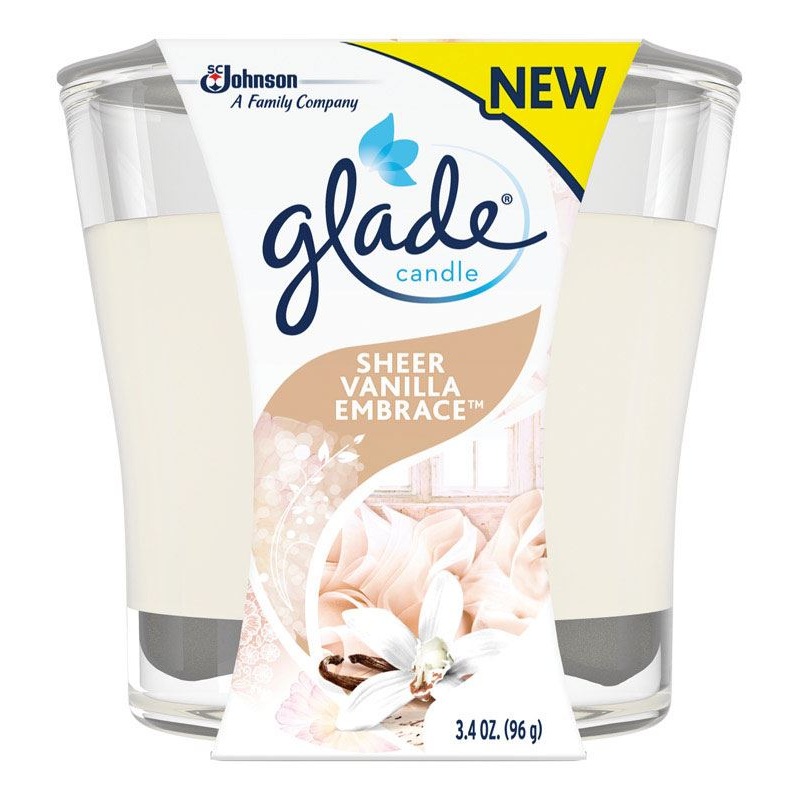 Glade Air Freshener Candle Pure Vanilla Joy 3.4 oz.