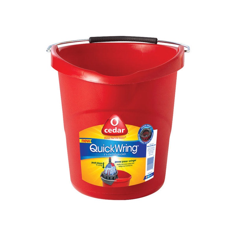 O-Cedar 2-1/2 gal. Wringer Bucket Red