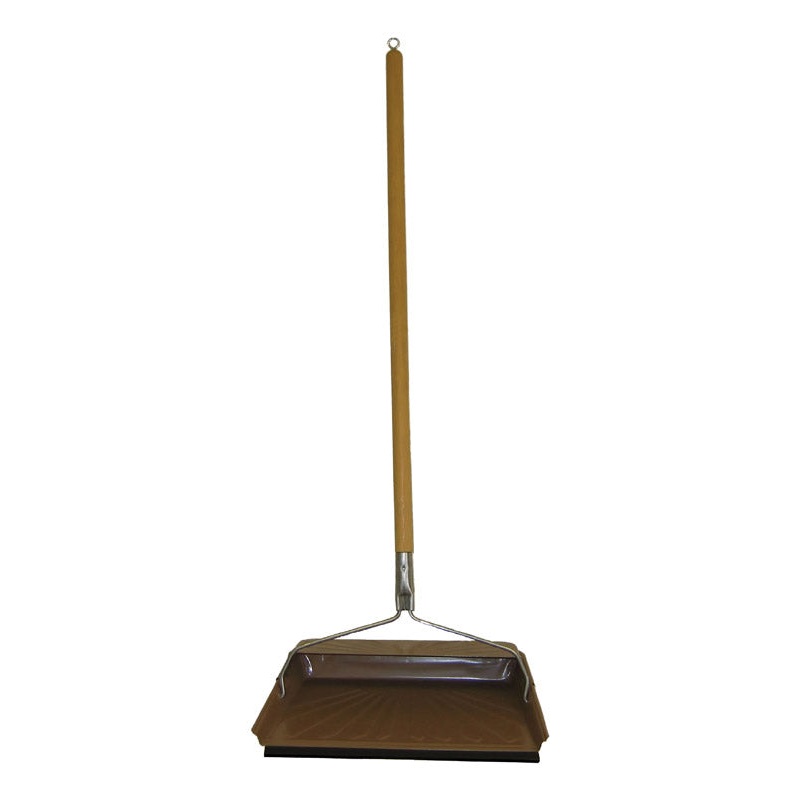 Fulton Steel Long Handled Stand-up Hooded Dust Pan