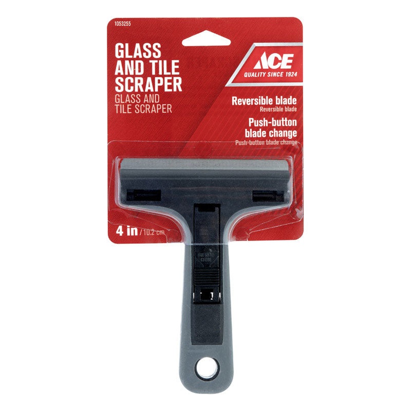 Ace 4 in. W Retractable Steel Glass Scraper