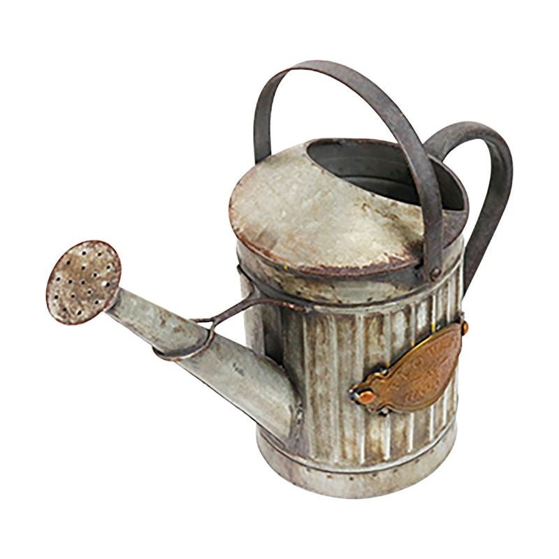 Alpine 12 in. H x 7 in. W Rustic Metal Watering Can Garden Planter