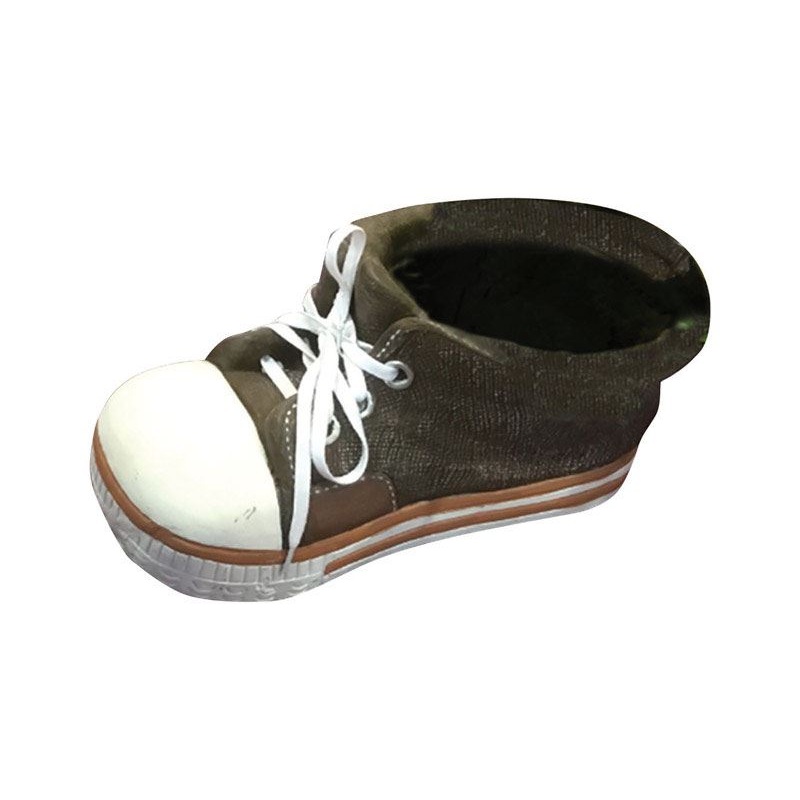 Alpine Brown Polyresin Shoe Planter