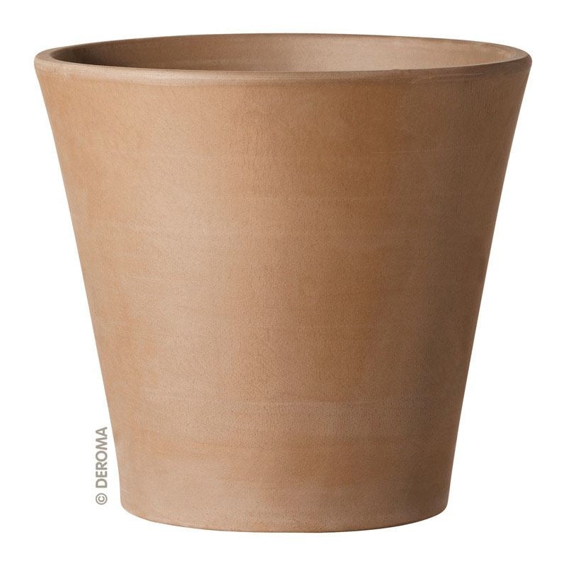 Deroma 13 in. H x 14.2 in. Dia. Mocha Clay Rich Planter