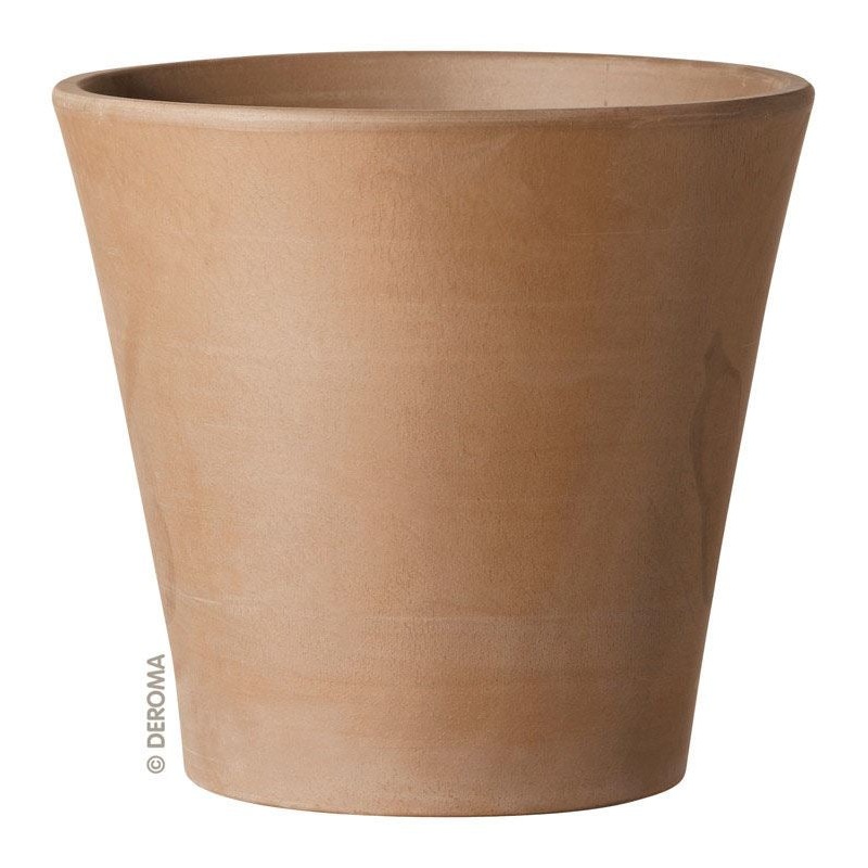 Deroma 9.3 in. H x 10.2 in. Dia. Mocha Clay Planter