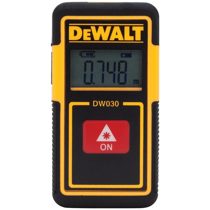 DeWALT DW030PL Pocket Laser Distance Measurer, Lithium-Ion Battery, LCD Display