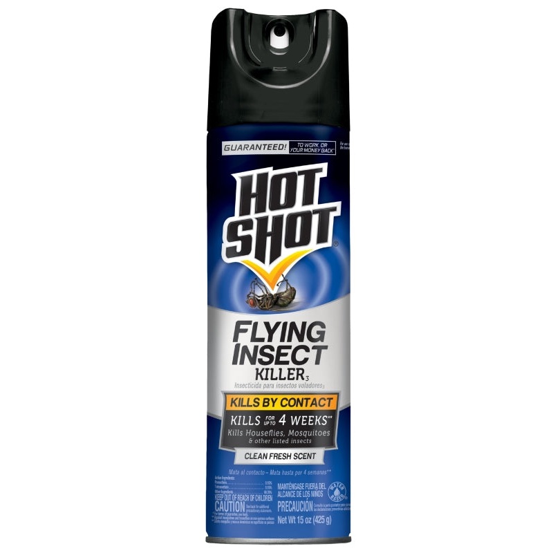 Hot Shot HG-96310 Flying Insect Killer, Liquid, Spray Application, 15 oz, Can