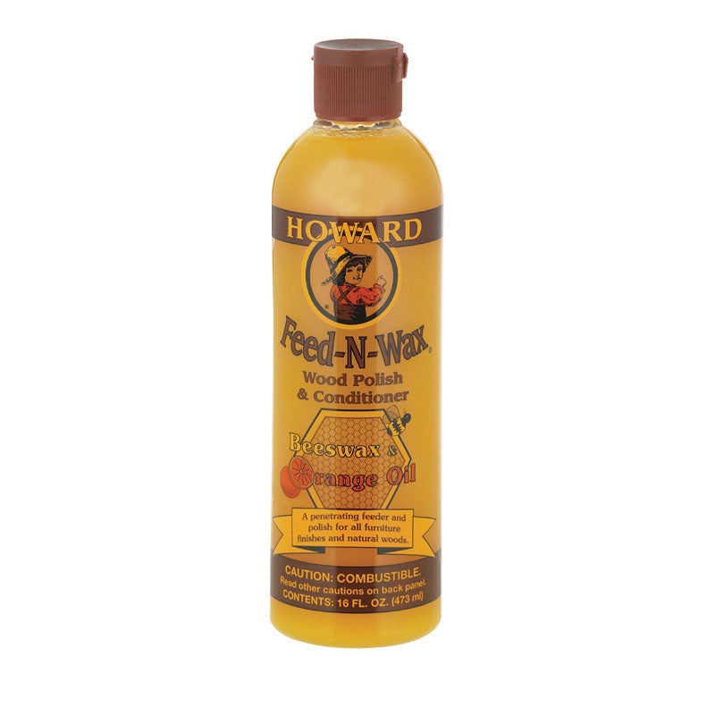 Howard Feed-N-Wax Oil-Based Wood Polish & Conditioner Clear 16 oz.