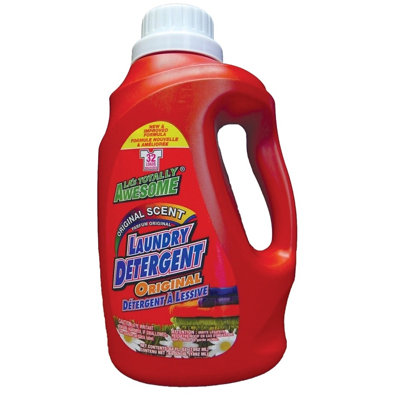 LA’s TOTALLY AWESOME 233 Laundry Detergent, 64 oz, Liquid, Original, Pack of 8