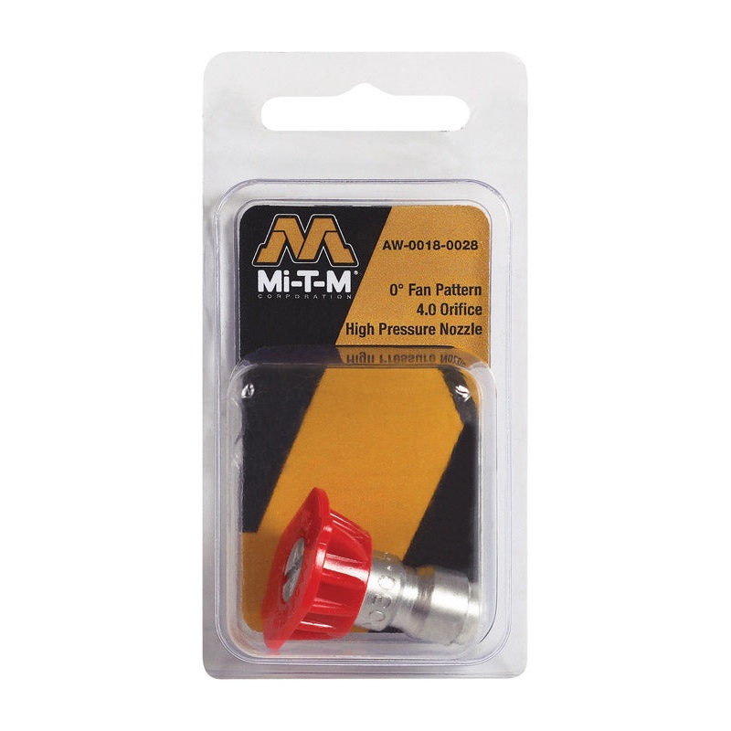 MI-T-M Quick Connect 4 0, 0 deg. Pressure Washer Nozzle