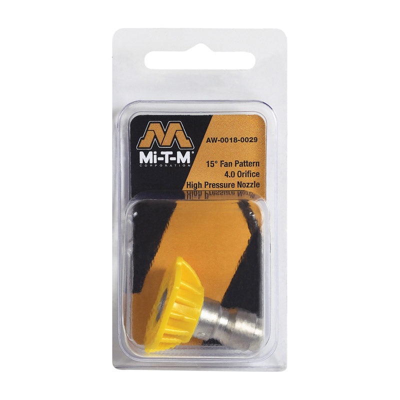 MI-T-M Quick Connect 4 mm 15, 15 deg. Pressure Washer Nozzle