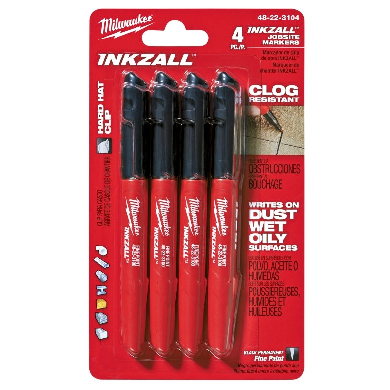 Milwaukee INKZALL Series 48-22-3104 Jobsite Marker, Black