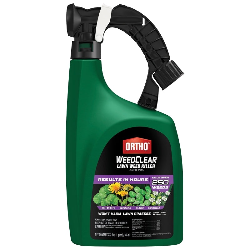Ortho 0449105 Weed Killer, Clear, Spray Application, 32 oz Bottle, Liquid