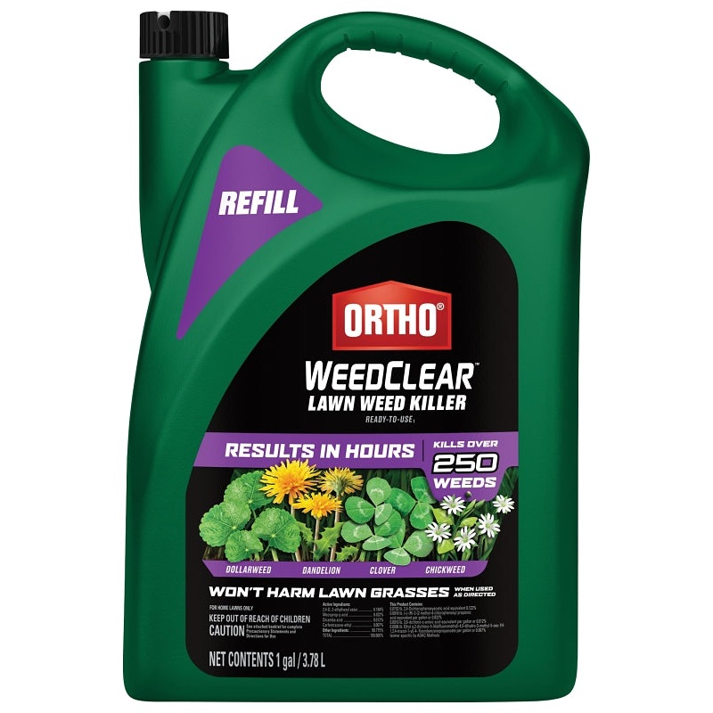 Ortho WEEDCLEAR 0448905 Weed Killer Refill, Liquid, Spray Application, 1 gal Bottle