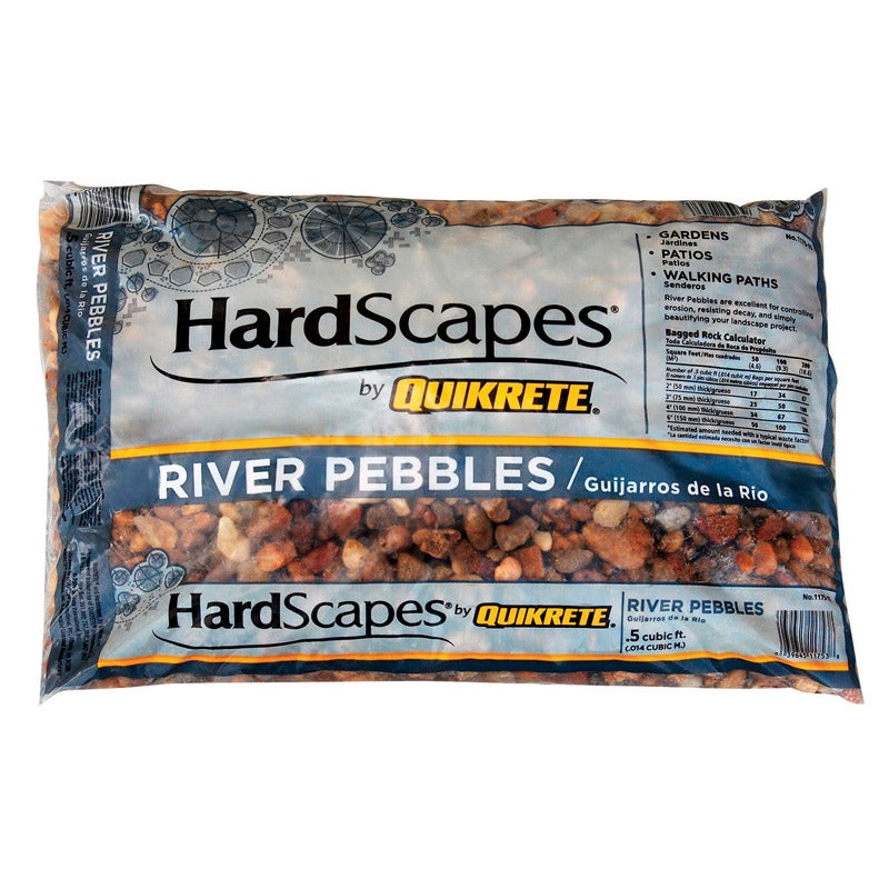 River Rock 1/2 In. to 1 In. size – 50Lb Bag 0.5 Cubic Feet