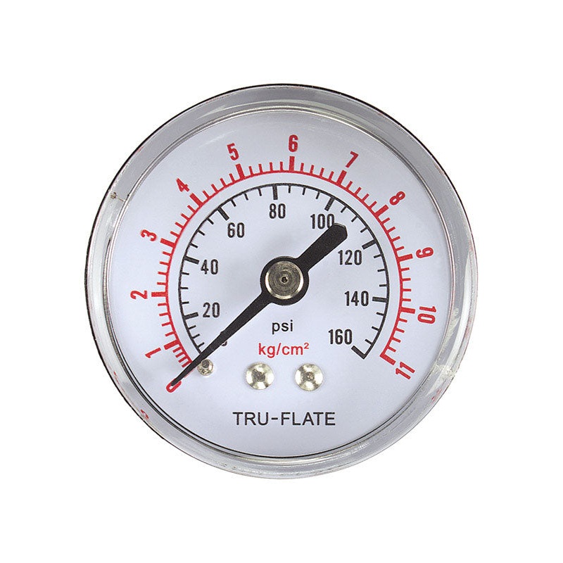 Tru-Flate Air Line Gauge Polycarbonate 1/4 in. NPT