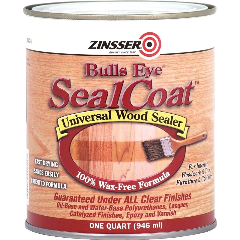 Zinsser 824H Sanding Sealer, Clear, Liquid, 1 qt
