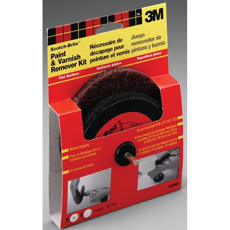 3M 9420NA Paint and Varnish Remover Kit, 5 in Dia