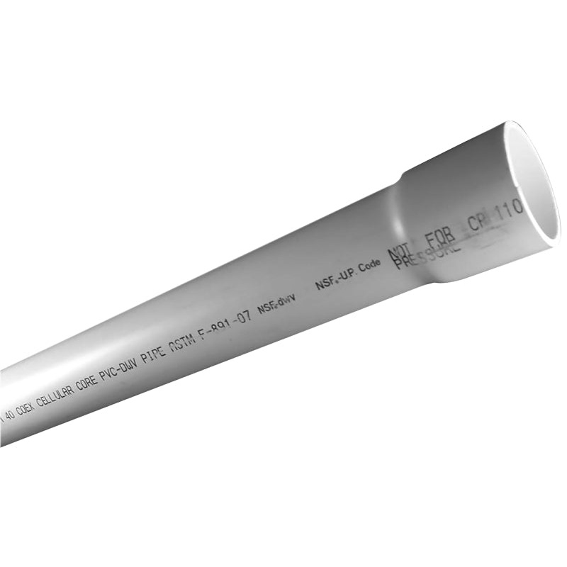 Charlotte Pipe PVC 04030B 0600 Pipe, 3 in, 20 ft L, SCH 40 Schedule, PVC
