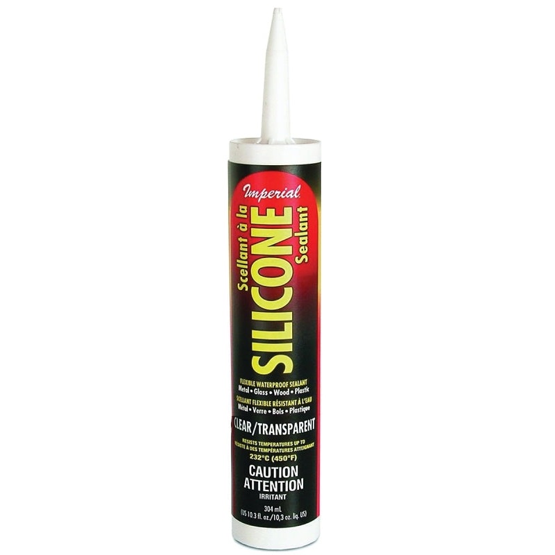 Imperial KK0203 Silicone Sealant, Paste, Clear, 10.3 oz Cartridge