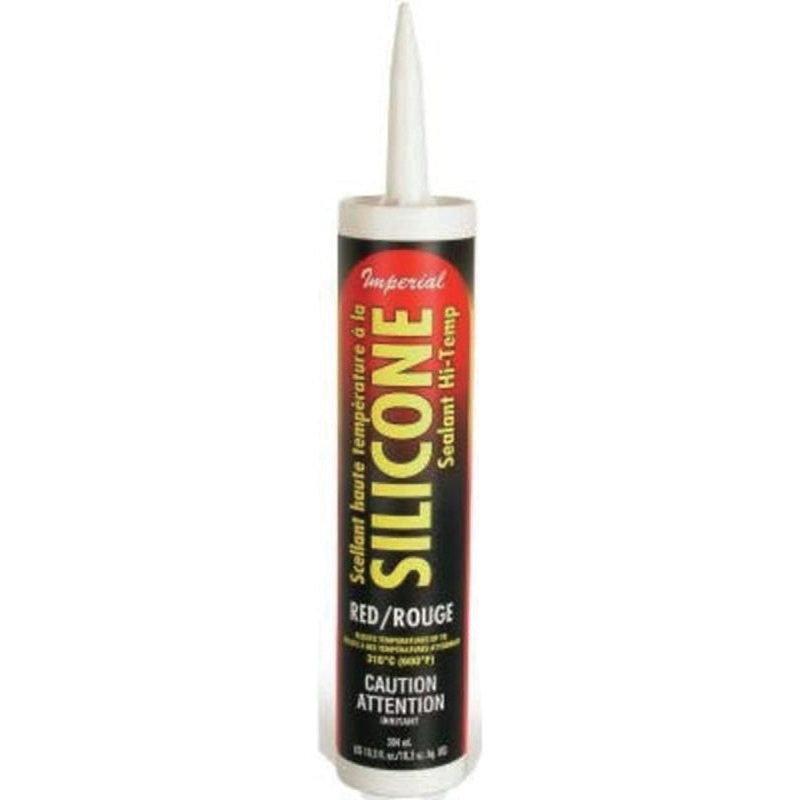 Imperial KK0205 Silicone Sealant, Paste, Red, 10.3 oz Cartridge