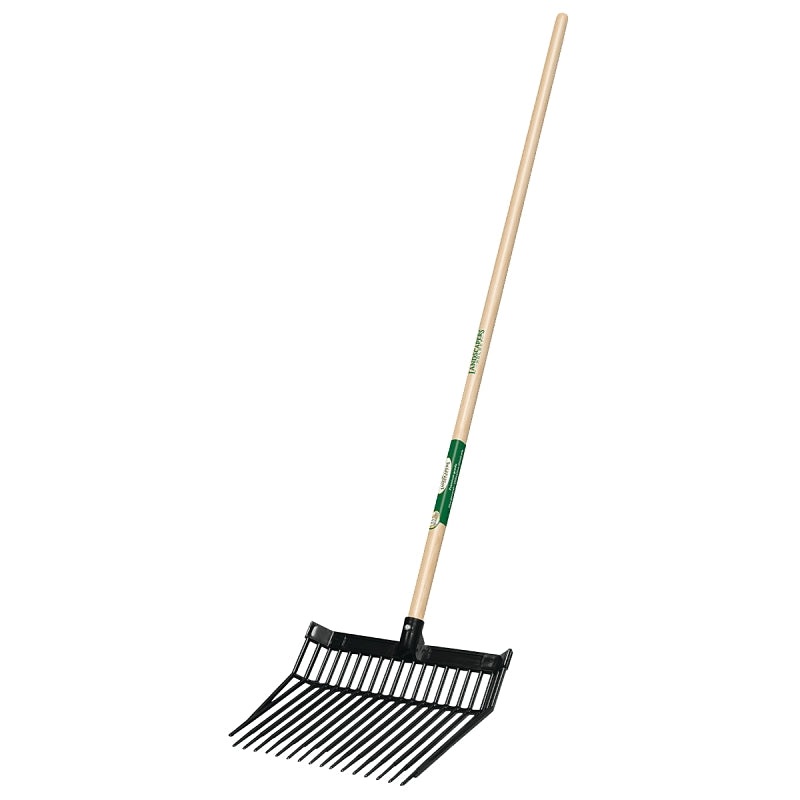 Landscapers Select 34622 Bedding Fork, Polycarbonate 16 in wide Tine, Wood Handle, 54 in L Handle