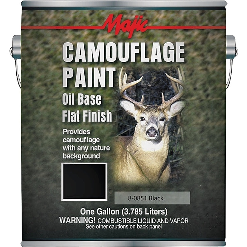 Majic Paints 8-0851-1 Camouflage Paint, Black, 1 gal Can, Pack of 2