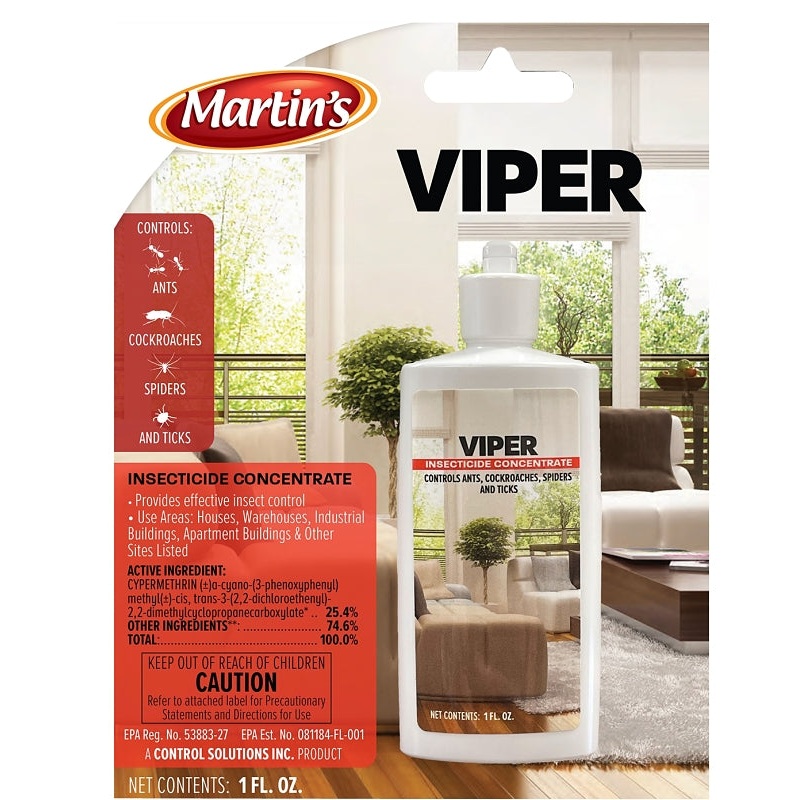 Martin’s 82005004 Concentrated Insecticide Killer, Liquid, Spray Application, 1 oz Bottle
