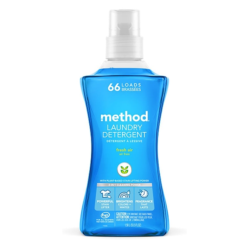 method 1127 Laundry Detergent, 53.5oz Bottle, Liquid, Pleasant