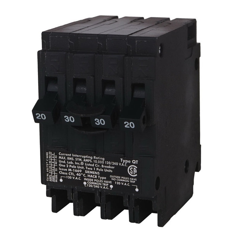 Siemens MP23020 Triplex, MH-T Circuit Breaker, 120, 240 V, Plug-In Mounting