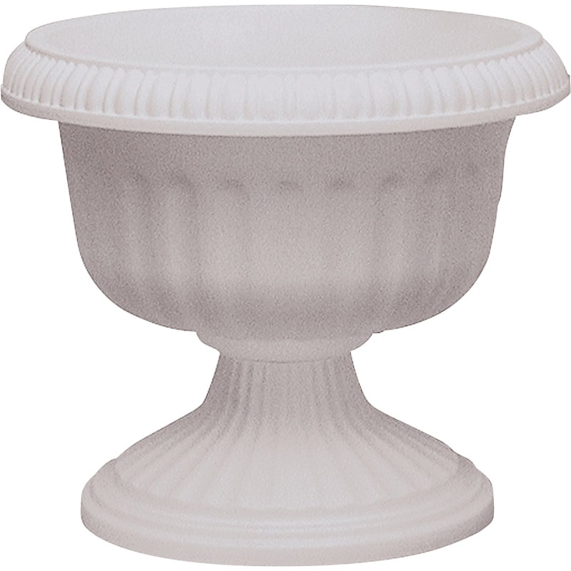 Southern Patio UR1212ST Urn Planter, 10-1/2 in H, 11.88 in W, 11.88 in D, Plastic, Stone