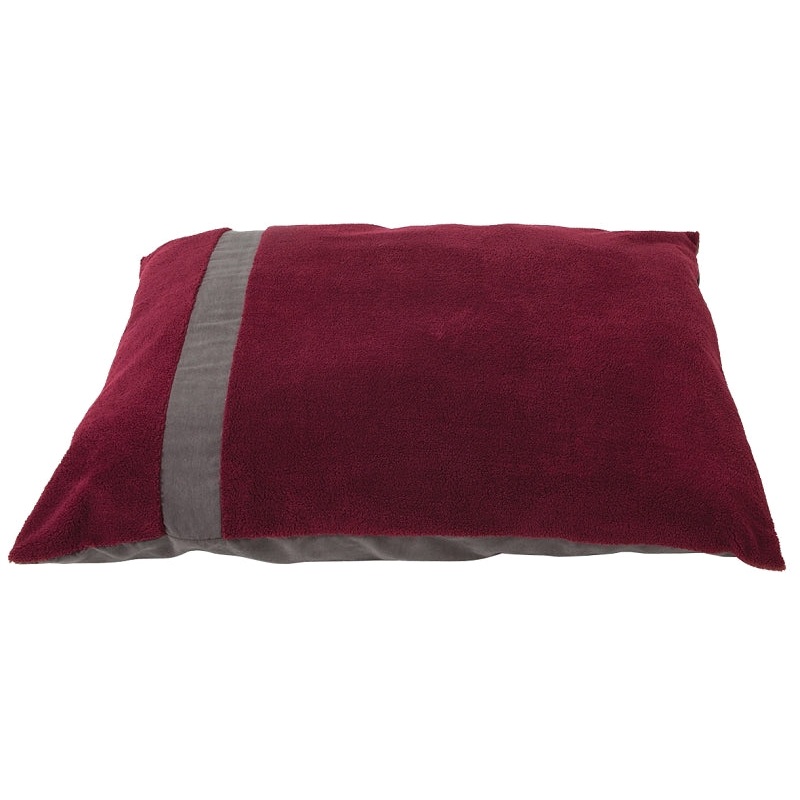 Aspenpet 80390 Pillow Pet Bed, 36 in L, 45 in W, Paw Print Pattern, High-Loft Recycled Polyfill Fill, Dark Tan