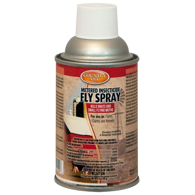 Country Vet 342050CVA Fly Spray, Liquid, Metered, 6.4 oz, Aerosol Can