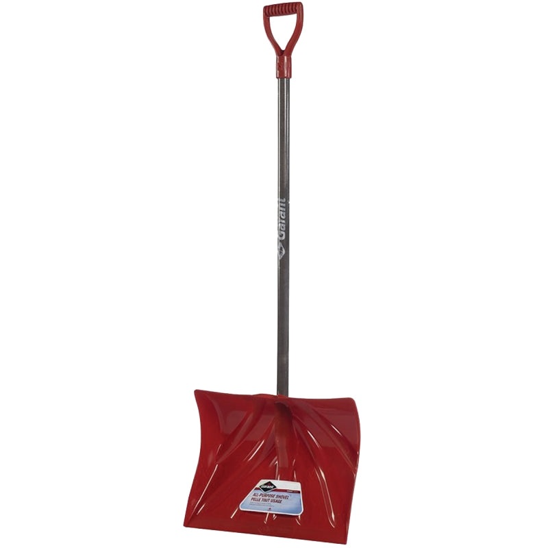 Garant NPM18KD Snow Shovel, 51 in OAL, 18 in W Blade, 13-1/2 in L Blade, Polyethylene Blade, Wood Handle
