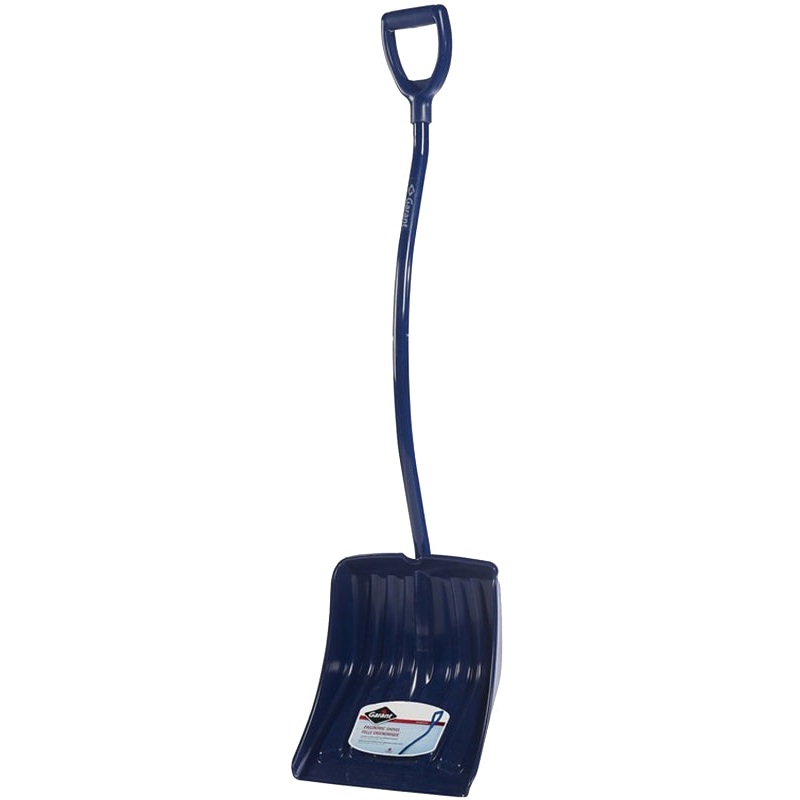 Garant YP139EAKD Snow Shovel, 14 in W Blade, 16-3/4 in L Blade, Polyethylene Blade, Aluminum Handle, 55 in OAL, Blue