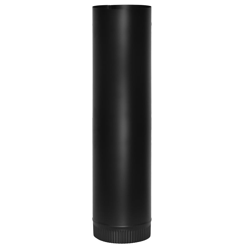 Imperial BM0220 Stove Pipe, 6 in Dia, 48 in L, Steel, Black, Pack of 5