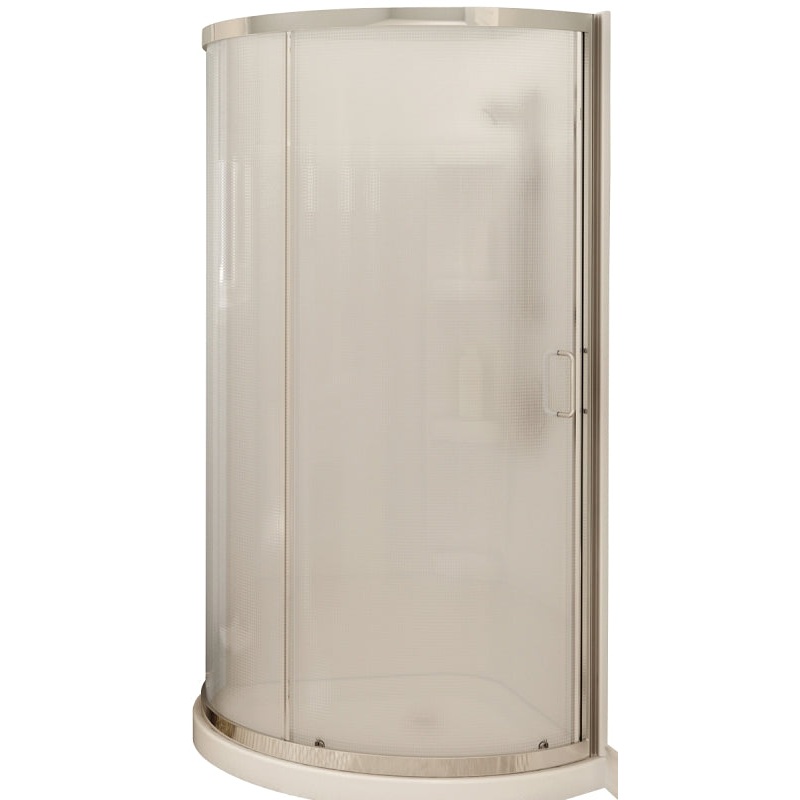 Maax Cyrene 300001-981-084 Shower Kit, 34 in L, 34 in W, 76 in H, Acrylic, Chrome, Glue Up Installation, Round