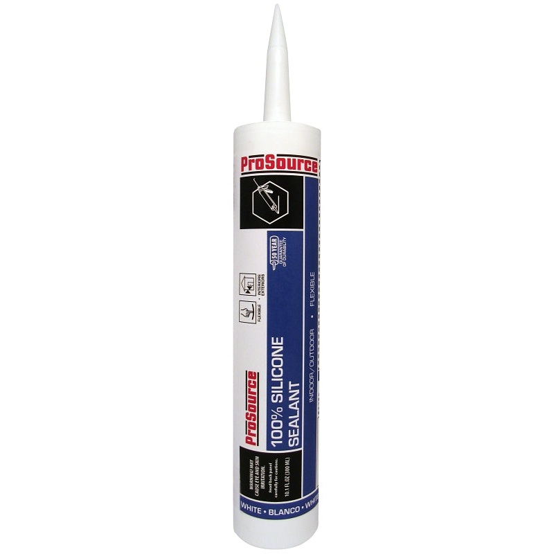 ProSource 78508CA Sealant, White, 10.1 oz Cartridge, Pack of 12