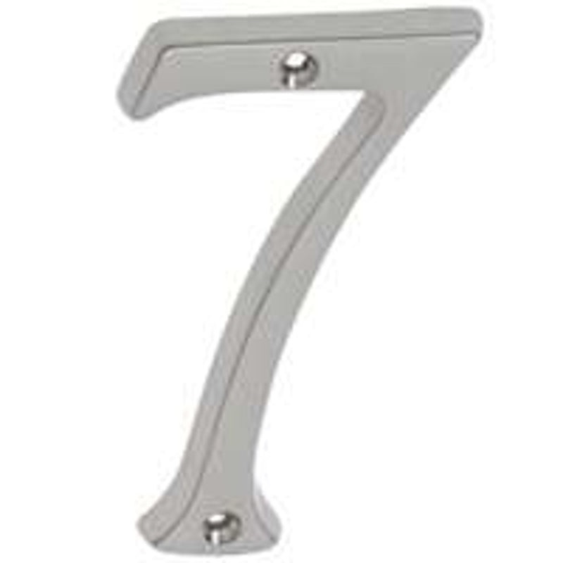 Schlage SC2-3076-619 House Number, Character: 7, 4 in H Character, Nickel Character, Brass