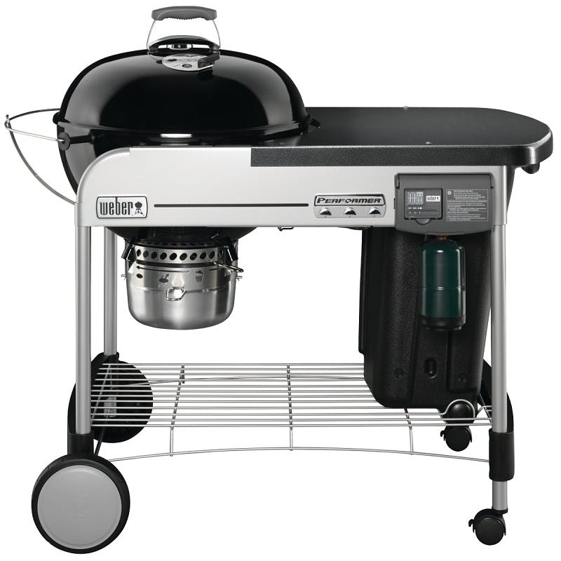 Weber Performer 15501001 Deluxe Charcoal Grill, 363 sq-in Primary Cooking Surface, Black