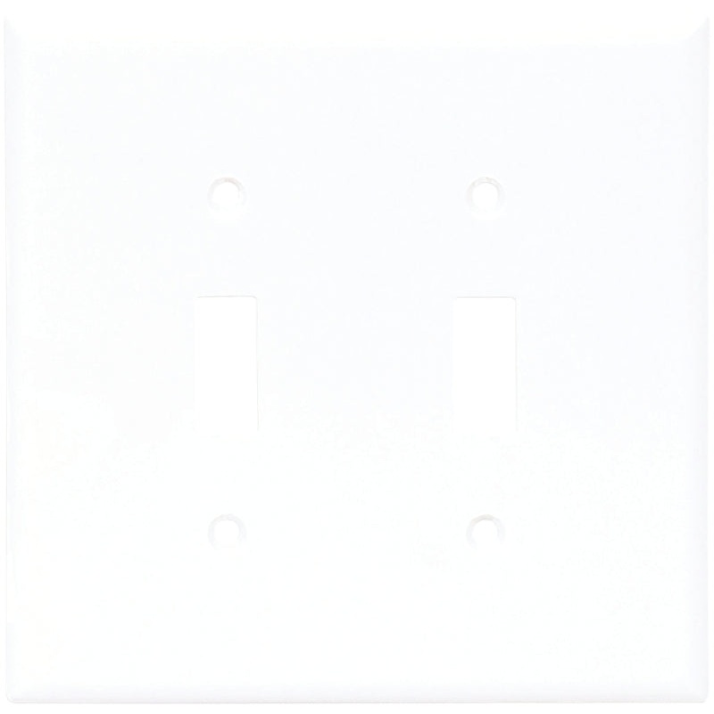 Arrow Hart 2139W-BOX Wallplate, 4-1/2 in L, 4-9/16 in W, 2-Gang, Thermoset, White, High-Gloss, Pack of 10