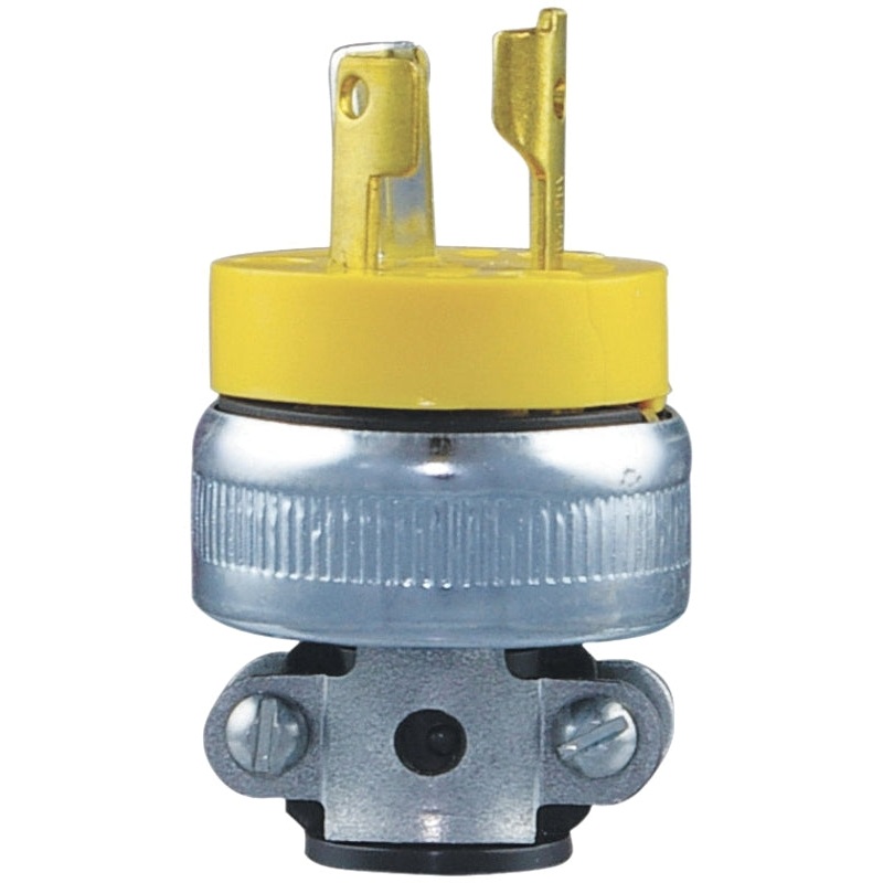 Arrow Hart 2473-BOX Locking Plug, 2 -Pole, 15 A, 125 V, Yellow