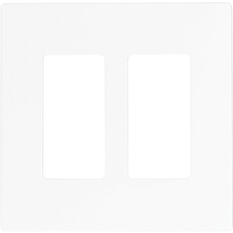 Arrow Hart PJS262W Wallplate, 4-7/8 in L, 4.94 in W, 2-Gang, Polycarbonate, White, High-Gloss