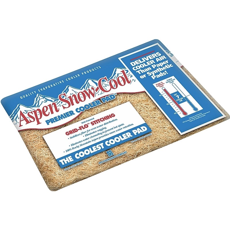 Dial PIP03 Cooler Pad, 24 in L x 30 in W Dimensions, Premier, Fiber, Natural Wood, Pack of 24