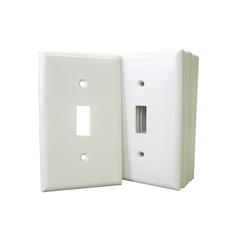 Eaton 2134W-JP Wallplate, Standard-Size, 4-1/2 in L, 2-3/4 in W, 1-Gang, Thermoset, White, High-Gloss