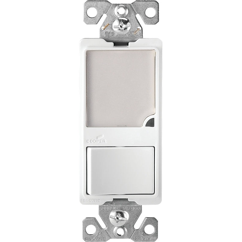 Eaton Cooper Wiring Patrol Series 7738W-K-L Night Light, 4.19 in L x 1.3 in W x 1.08 in D Dimensions, 15 A, 3-Lamp
